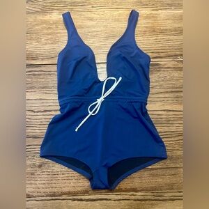 Solid & Striped Navy Blue Edie One Piece Swimsuit Sz S Small